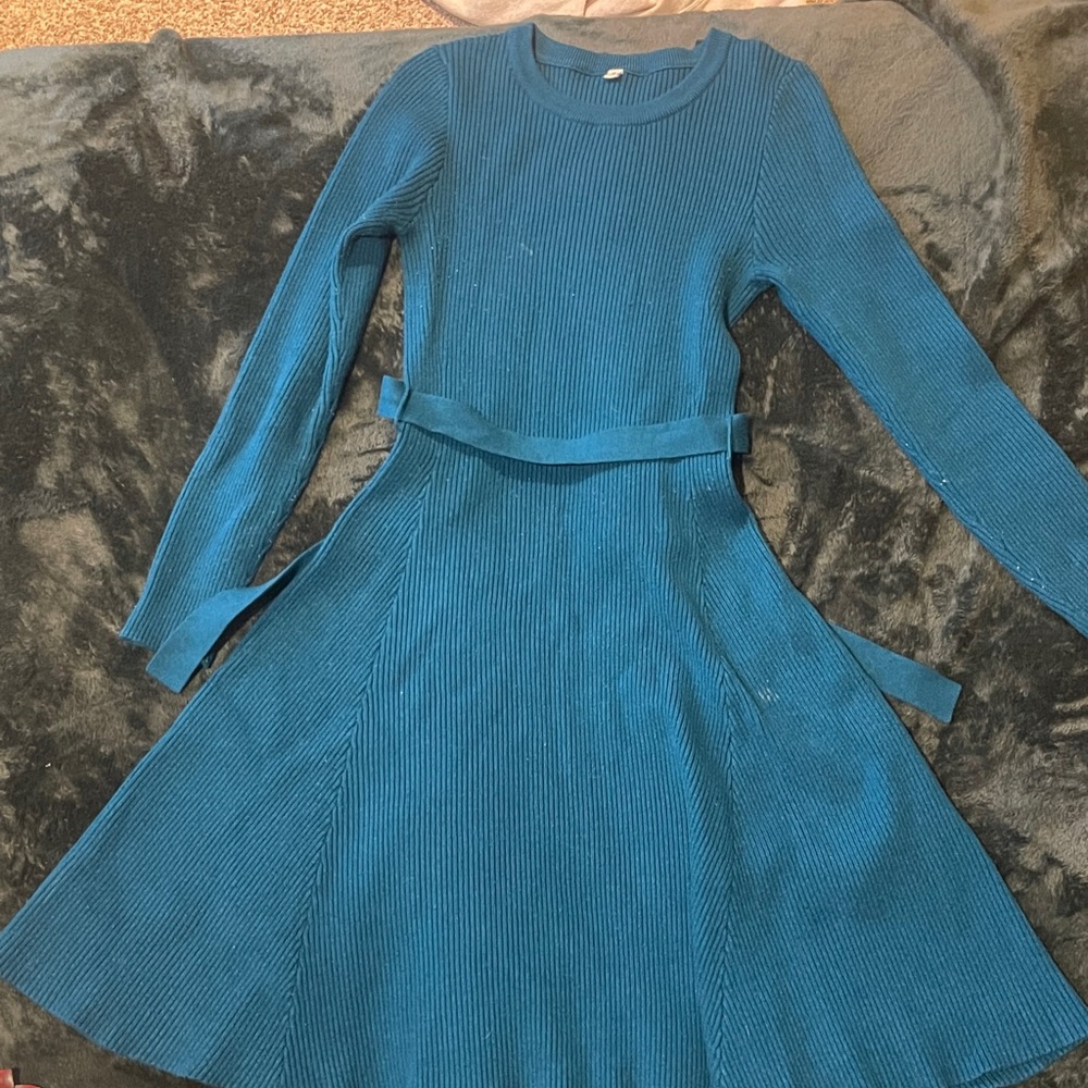 Amazon Essentials Women's Long Sleeve Dress - Teal
